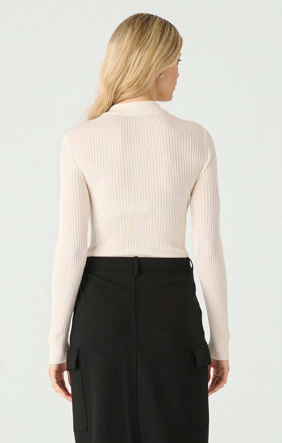 Custard knit top