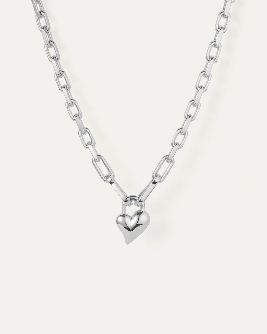 Padlock heart pendant necklace