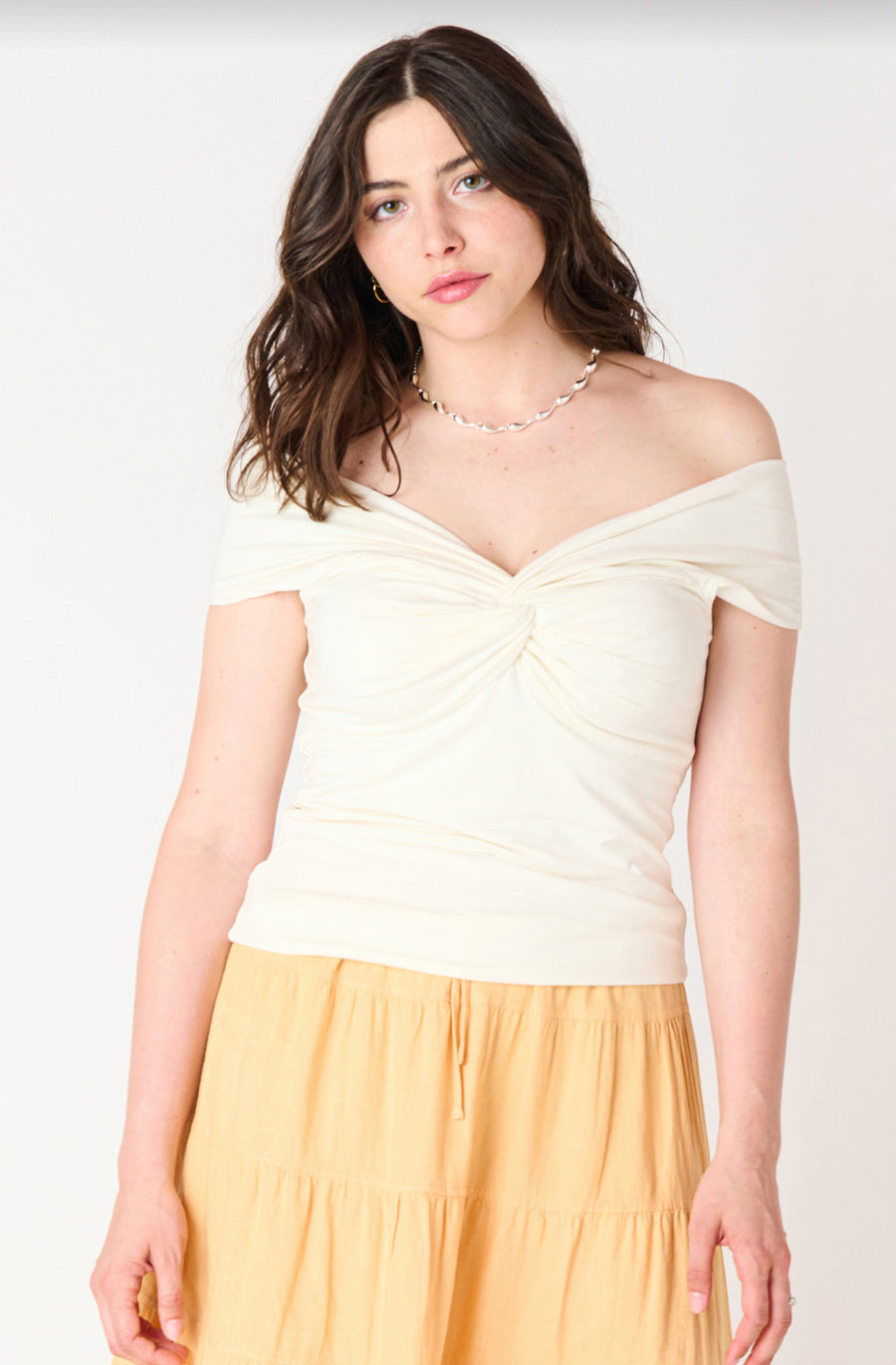 Lemon twist top | white