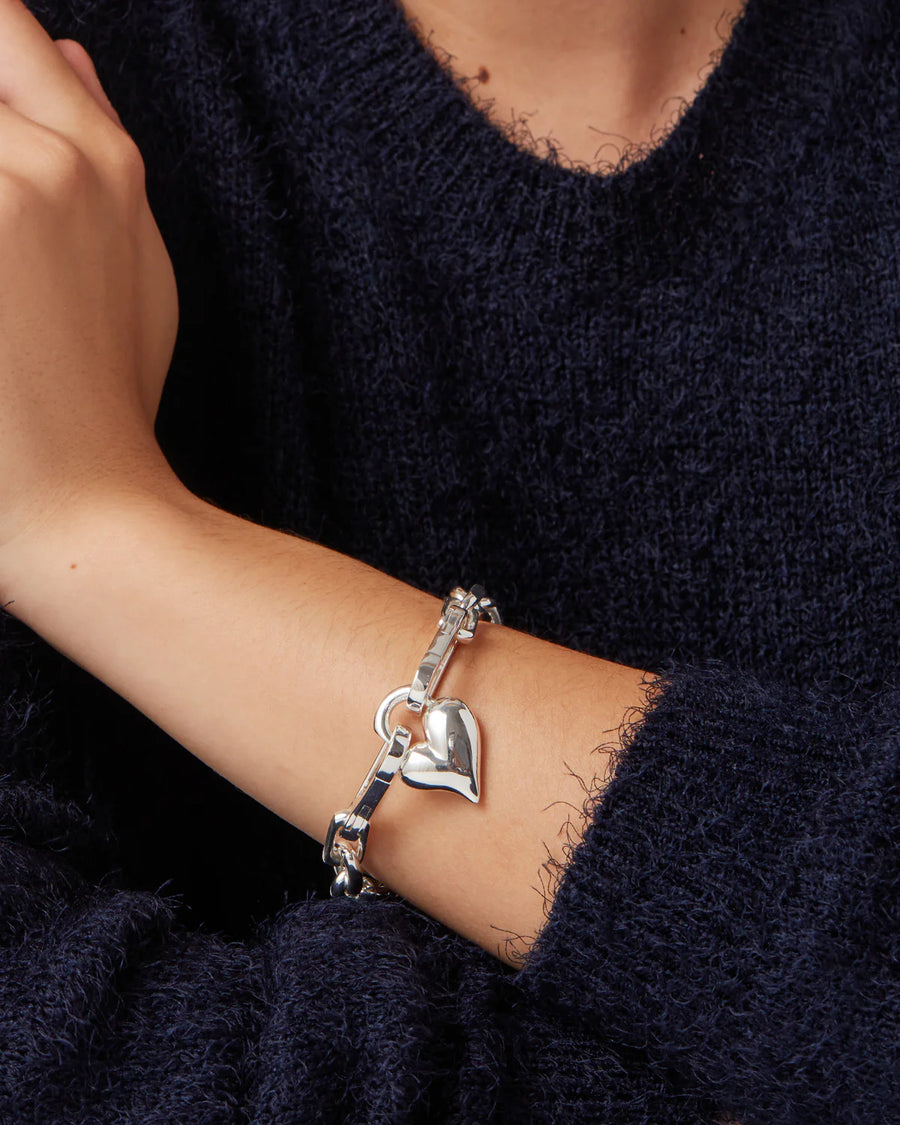 Padlock heart bracelet