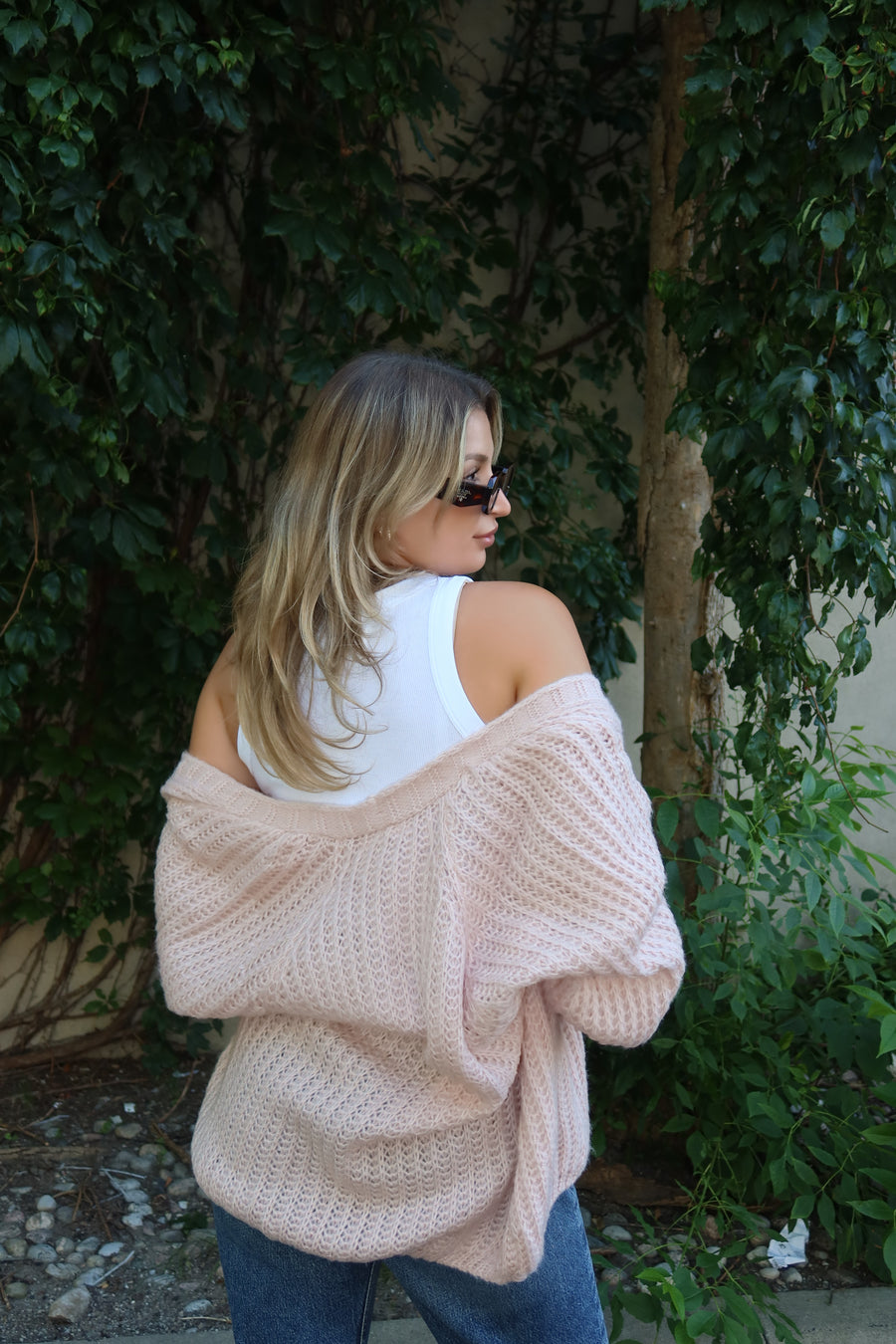 Latte Cardigan | Dusty rose