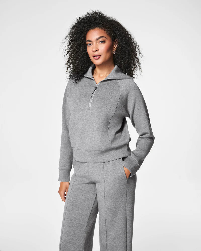 Spanx Air Essential Quarter Zip | grey