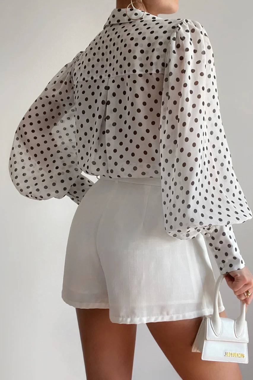 Fleetwood blouse | white Polka