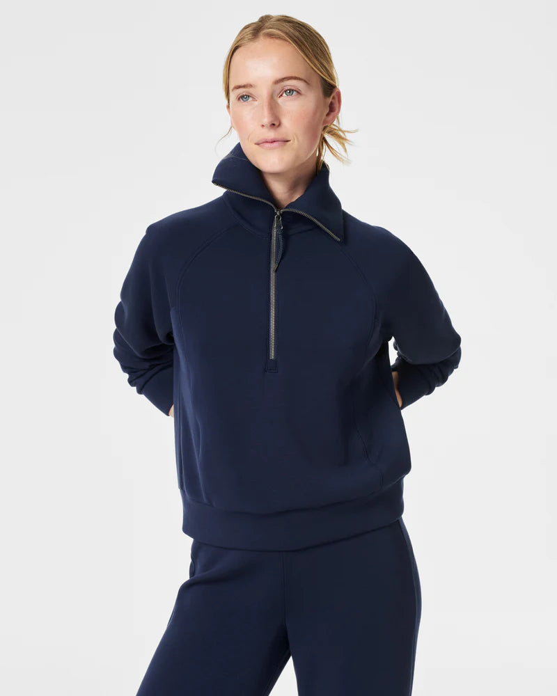 Spanx Air Essential Quarter Zip | Navy